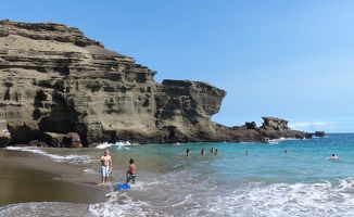 Green sand beach